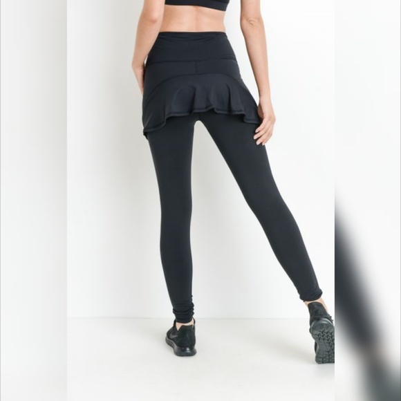 Highwaist Hybrid Half-Skirt Swish Leggings YOGA - Picture 6 of 7